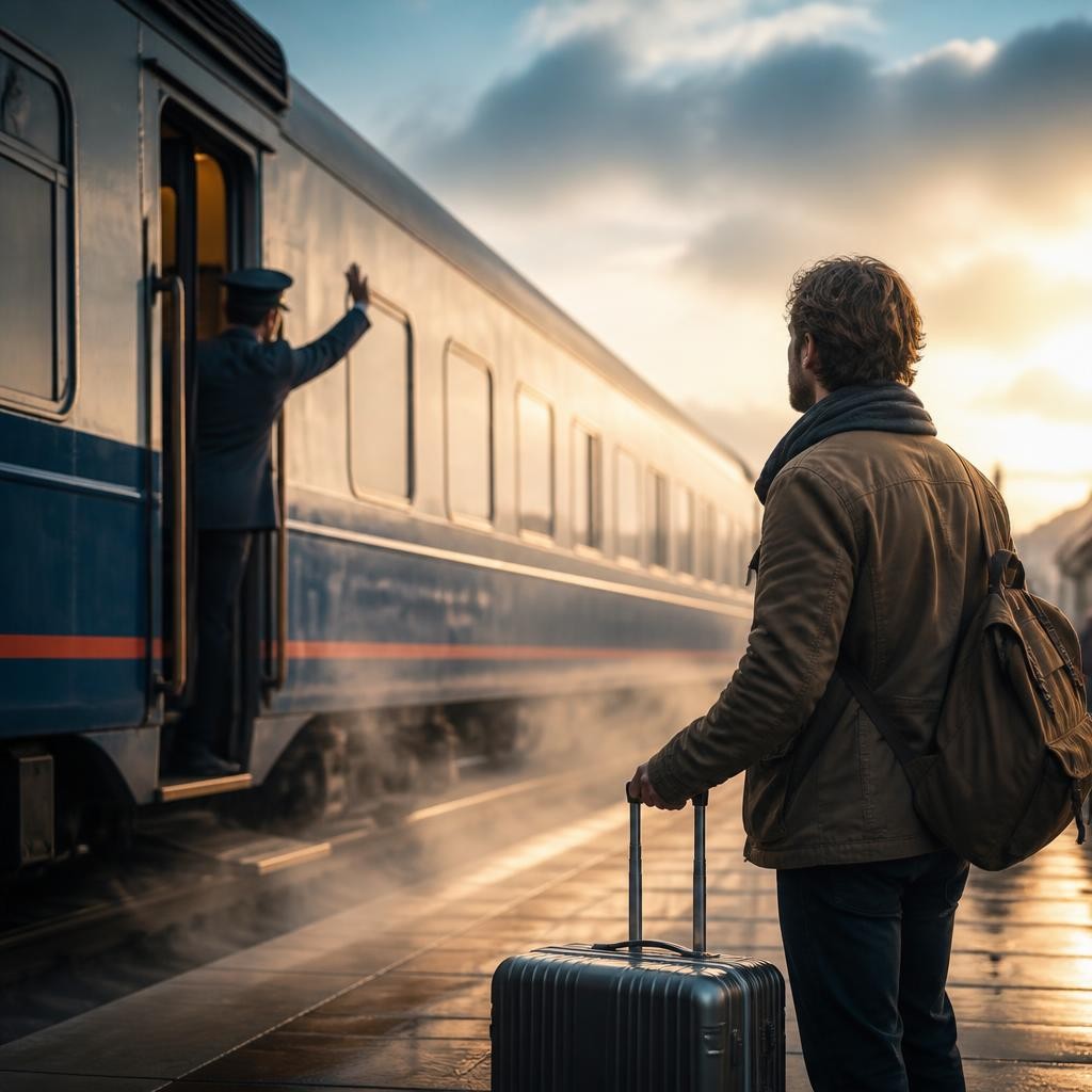 Illustration for the English word “departure”