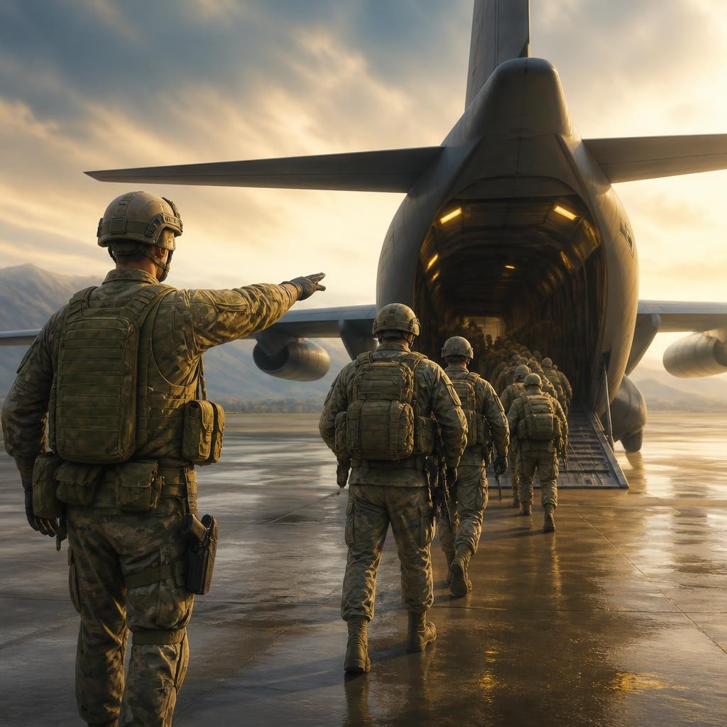 Illustration for the English word “deploy”