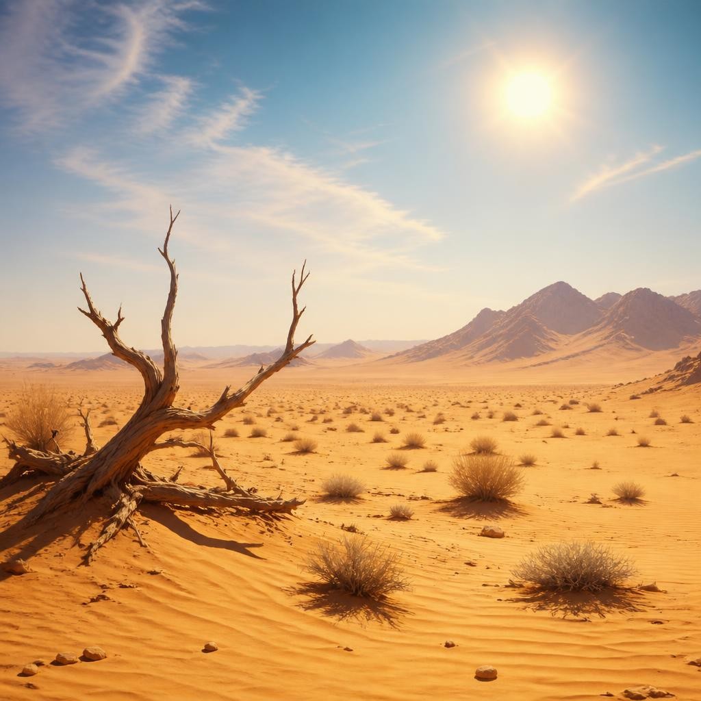 Illustration for the English word “desert”