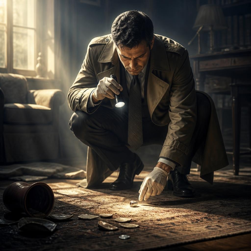 Illustration for the English word “detective”