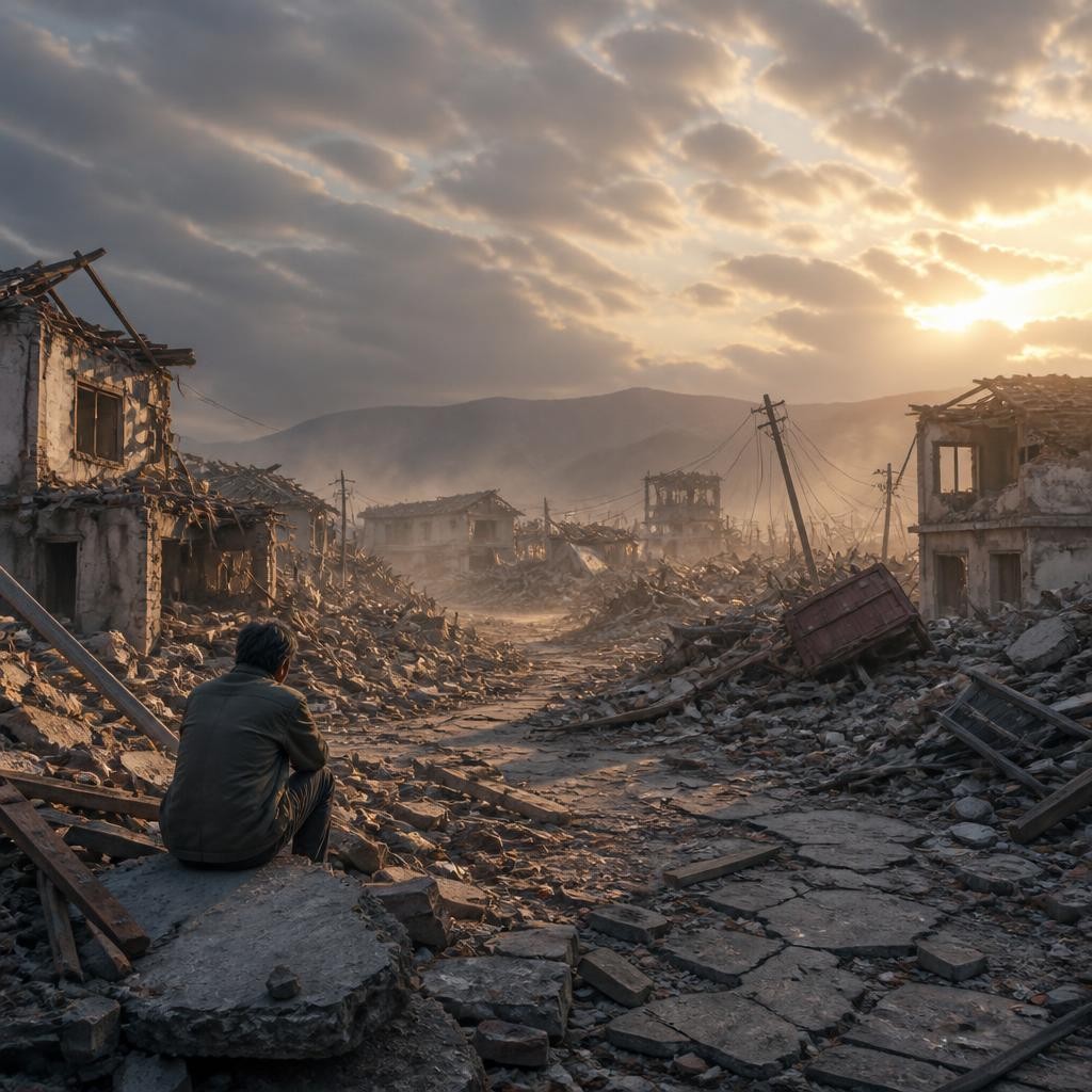 Illustration for the English word “devastation”