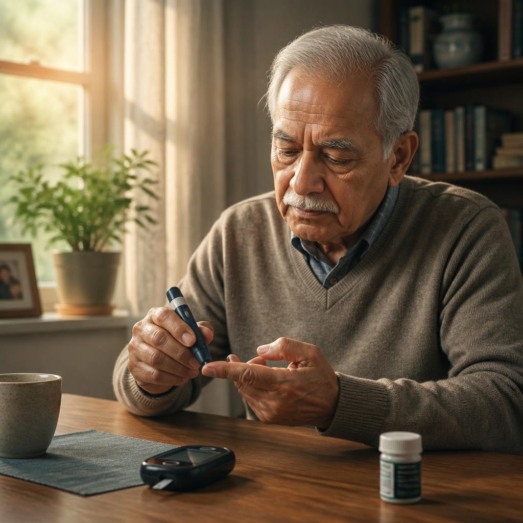 Illustration for the English word “diabetic”