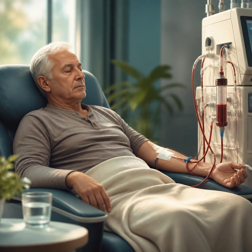 Illustration for the English word “dialysis”