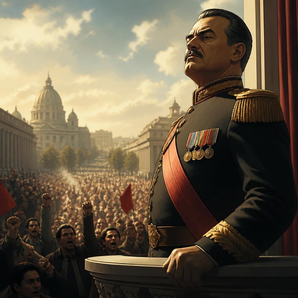 Illustration for the English word “dictator”