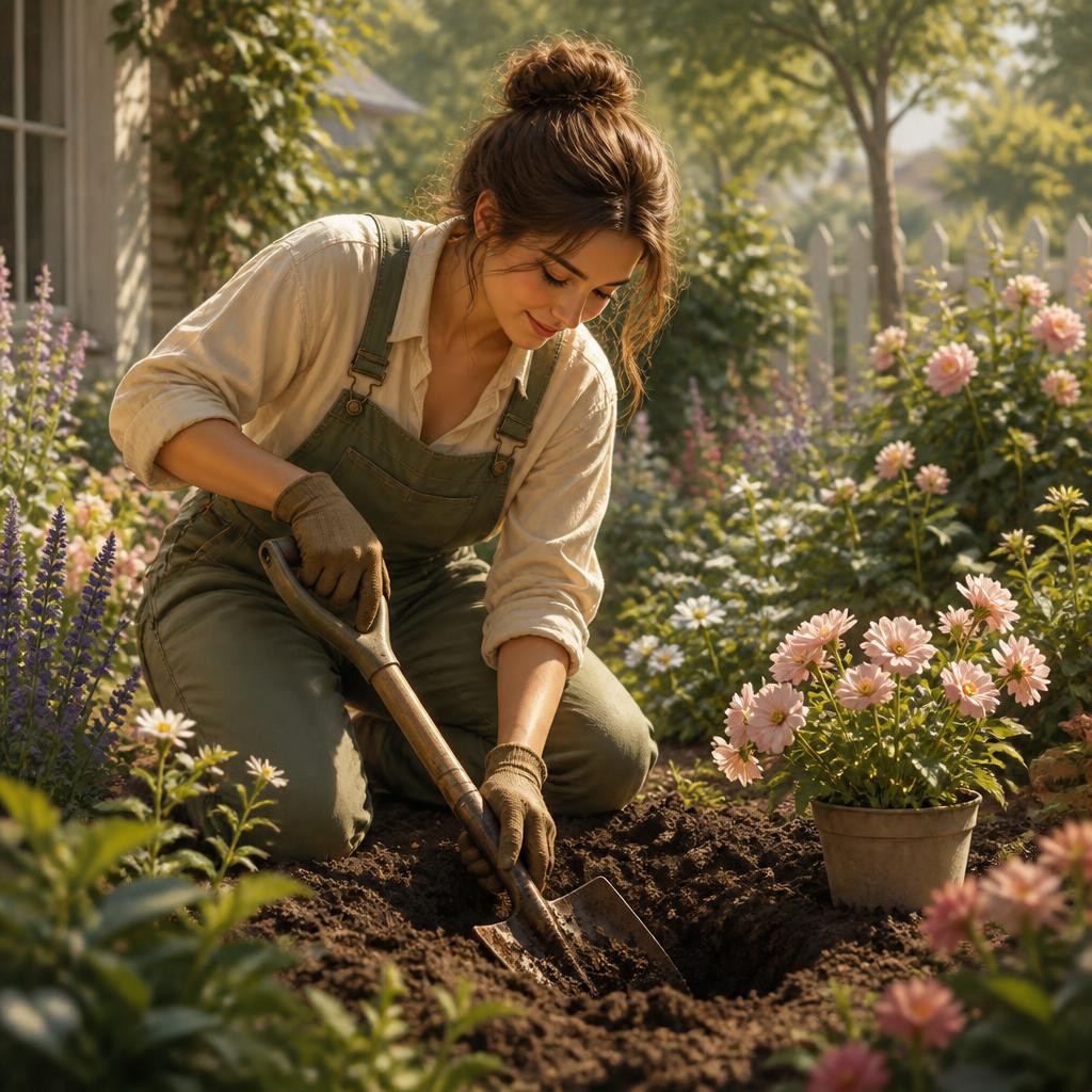 Illustration for the English word “dig”