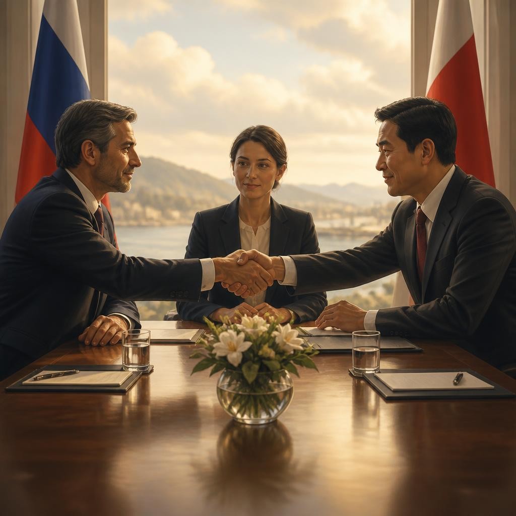 Illustration for the English word “diplomacy”
