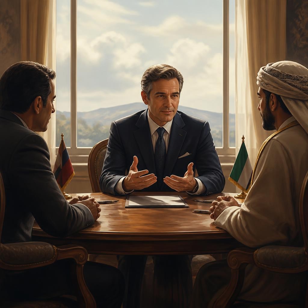 Illustration for the English word “diplomat”