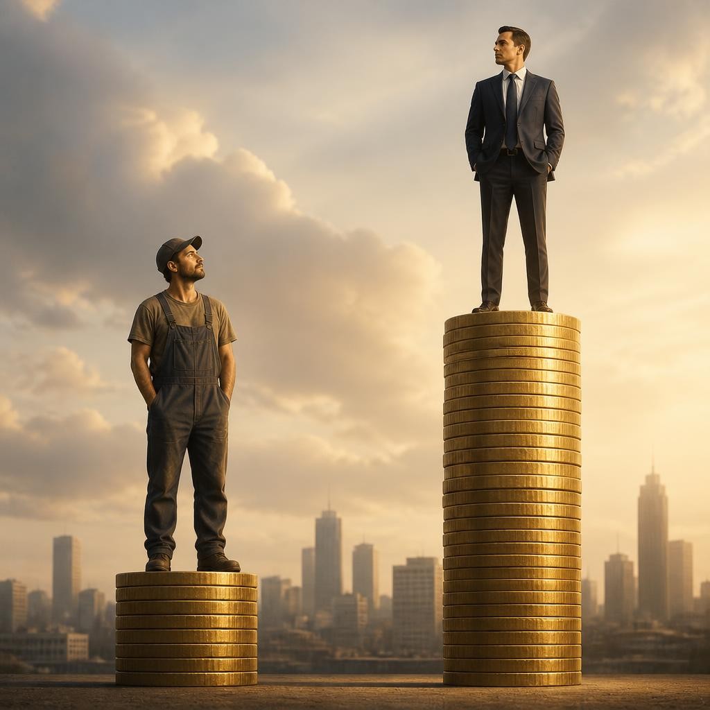 Illustration for the English word “disparity”