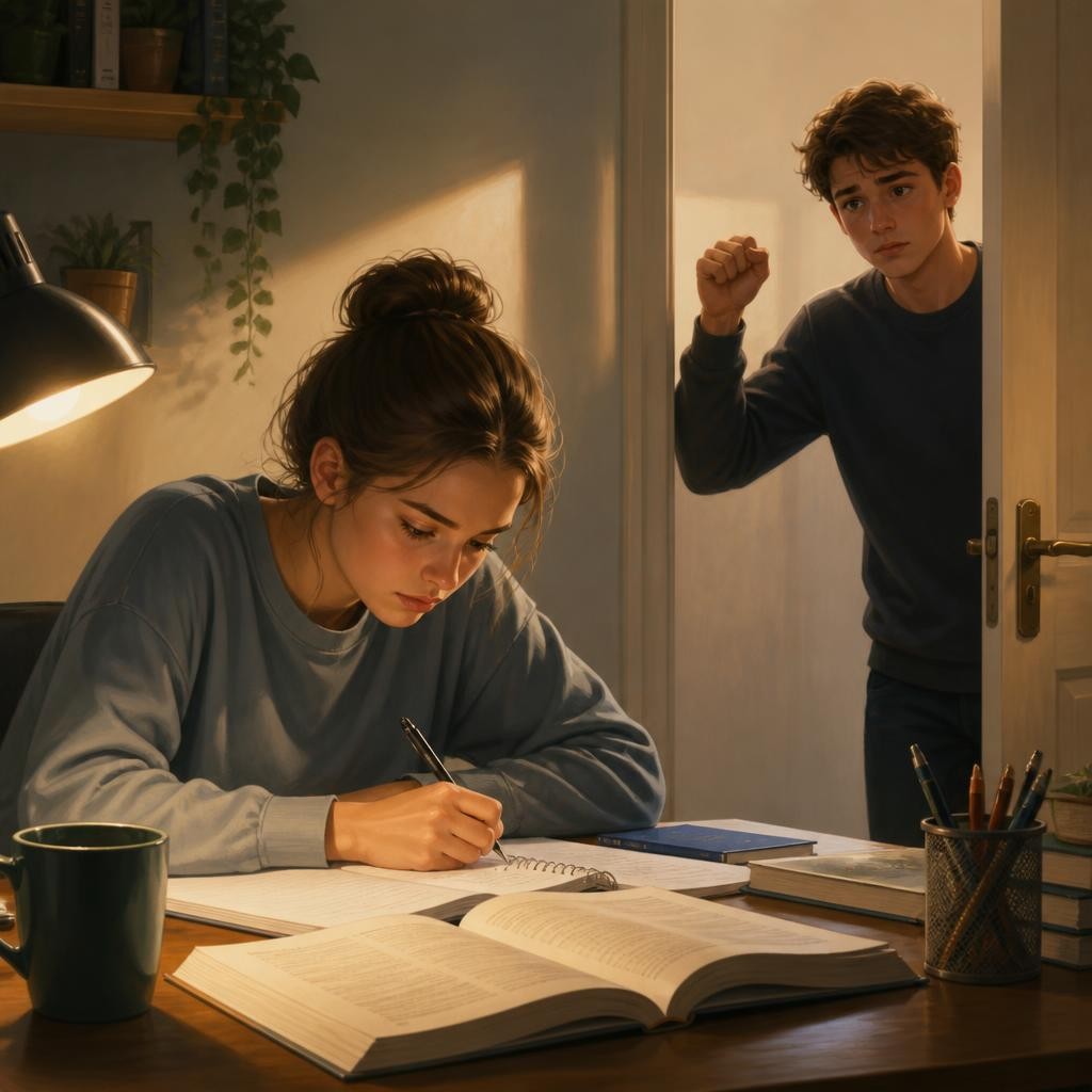 Illustration for the English word “disturb”