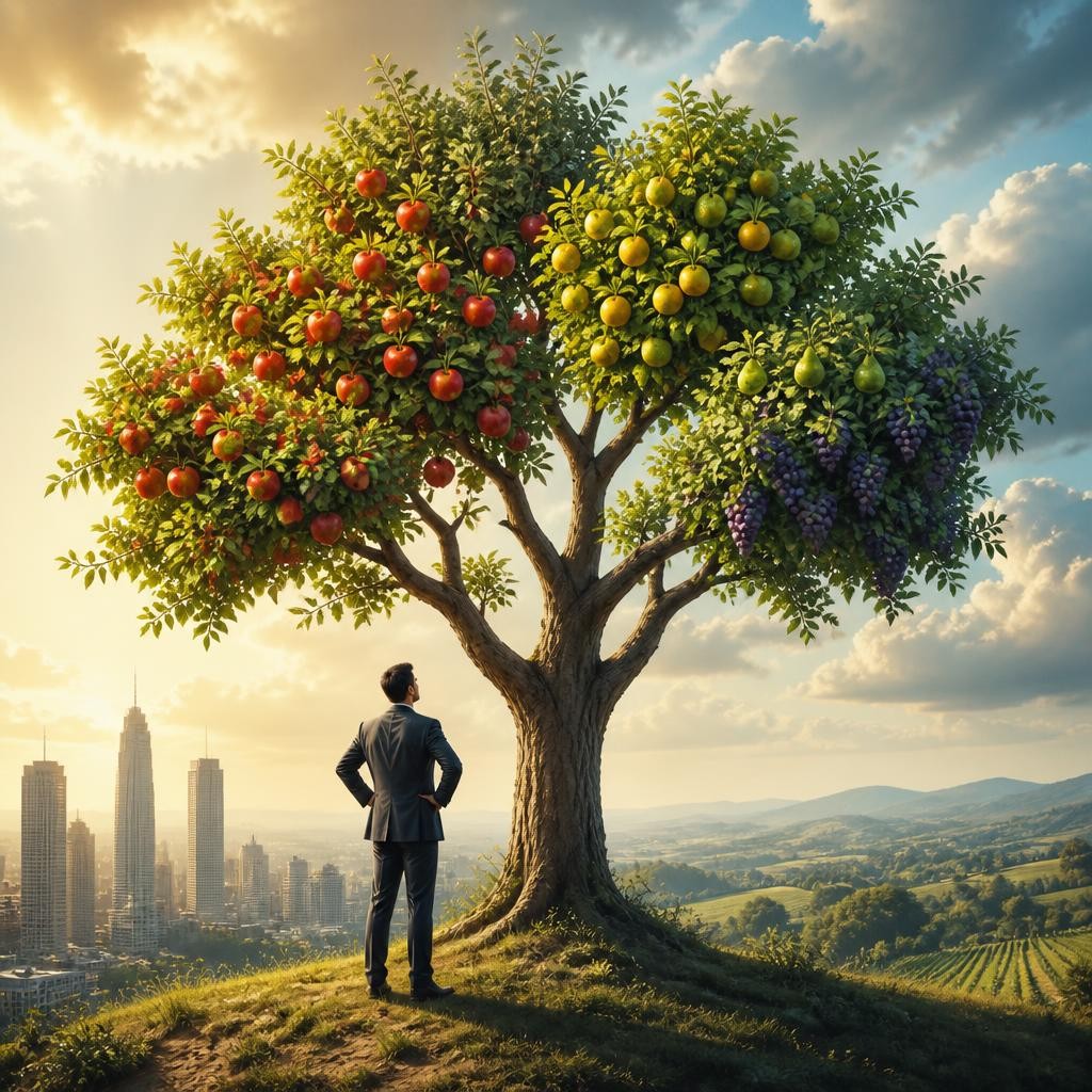 Illustration for the English word “diversification”