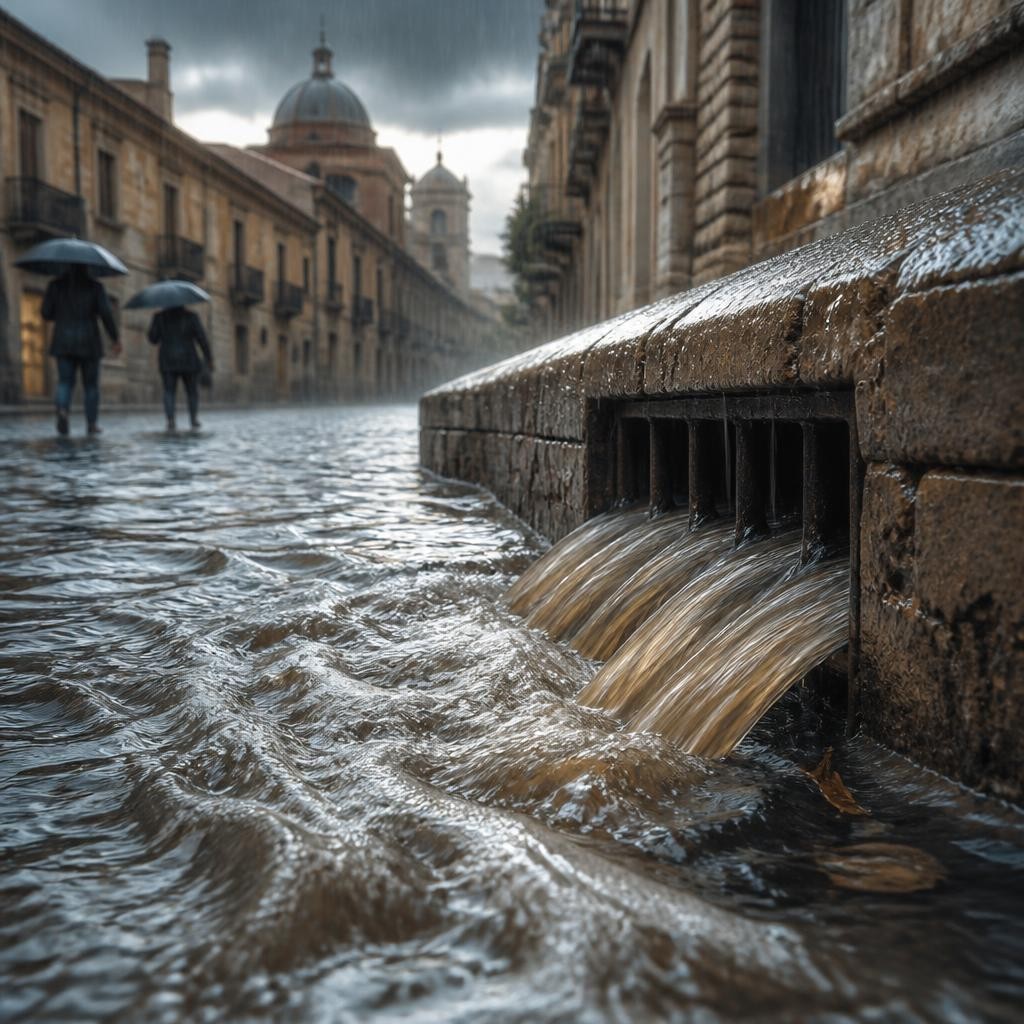 Illustration for the English word “drainage”