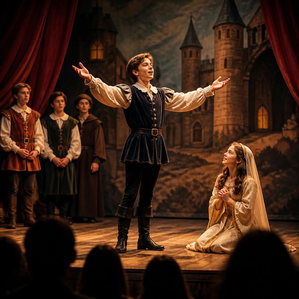 Illustration for the English word “drama”
