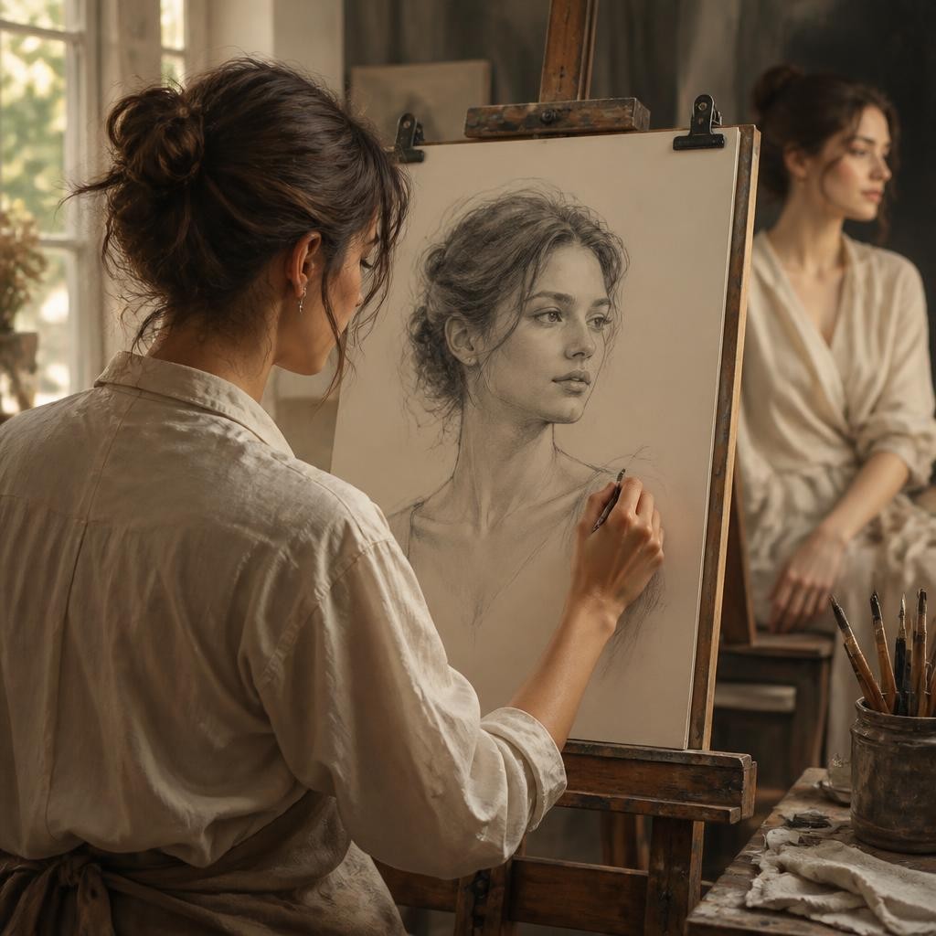 Illustration for the English word “draw”