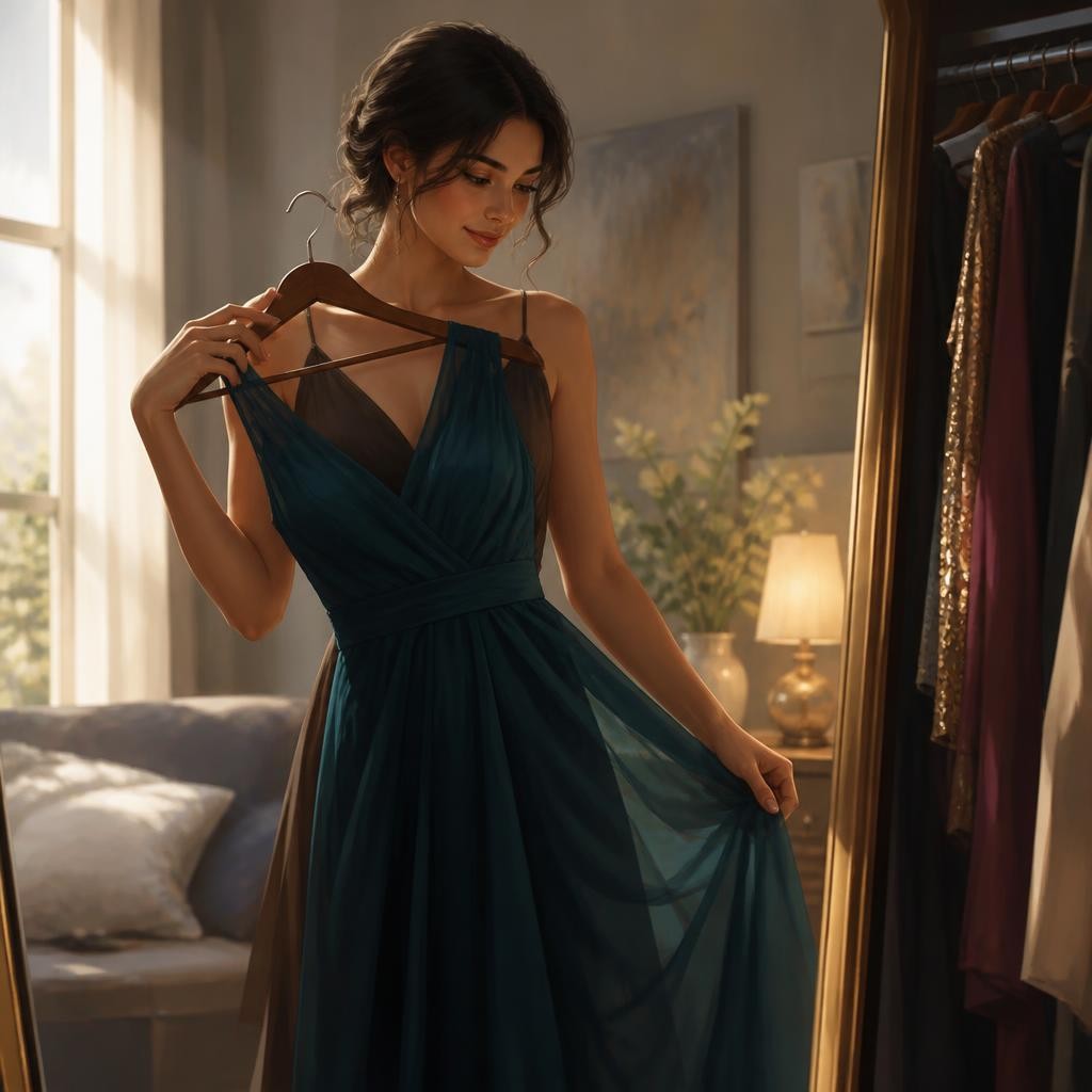 Illustration for the English word “dress”