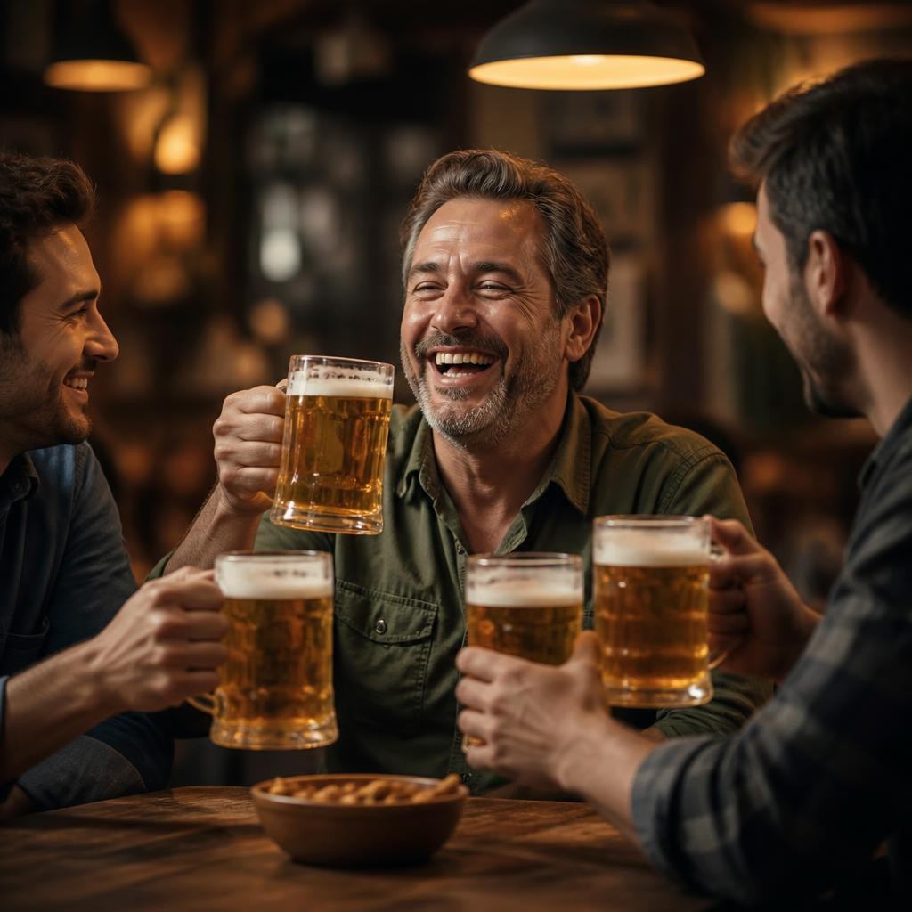 Illustration for the English word “drinker”