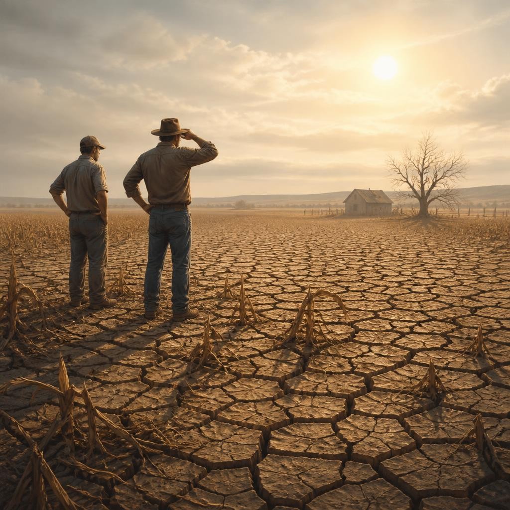 Illustration for the English word “drought”