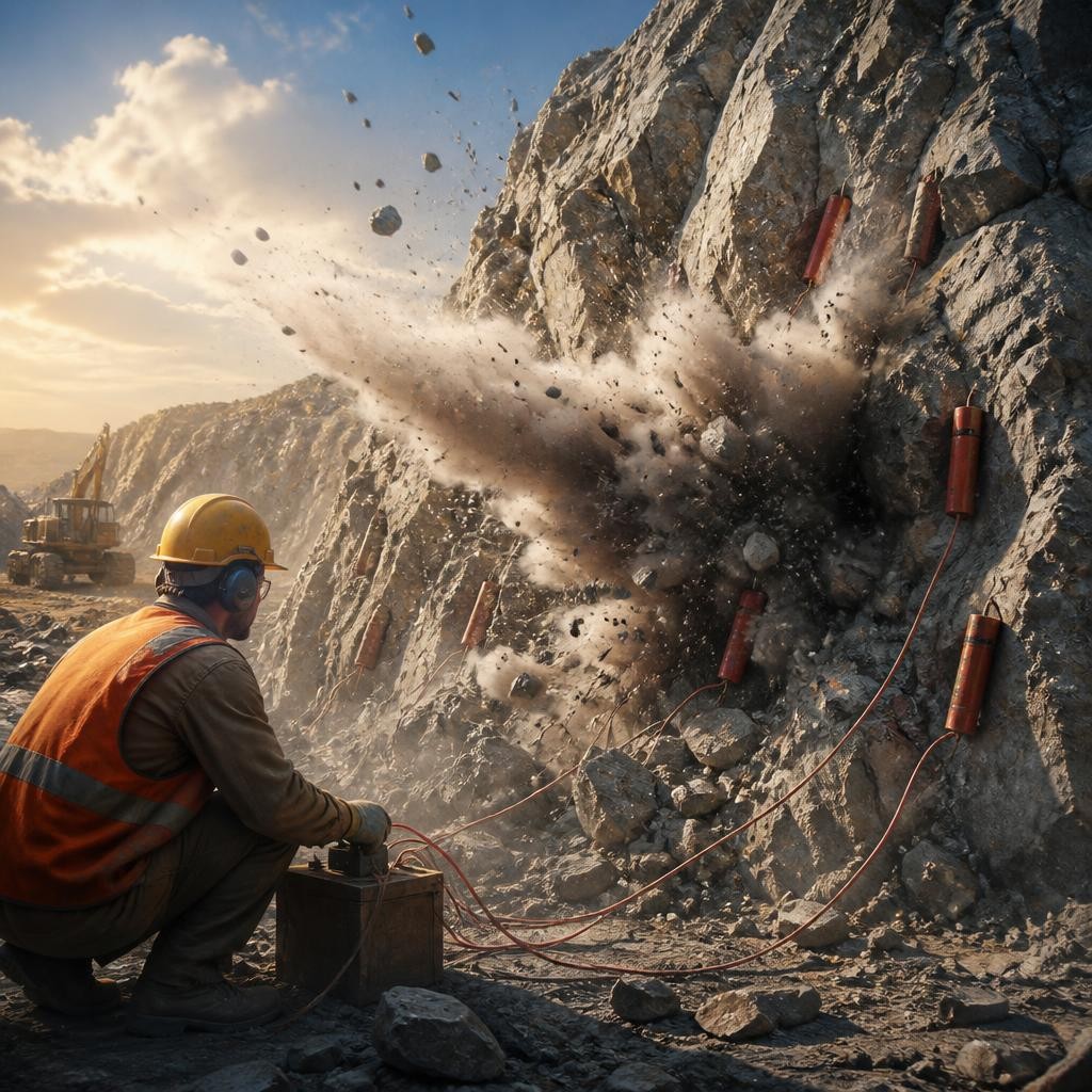 Illustration for the English word “dynamite”