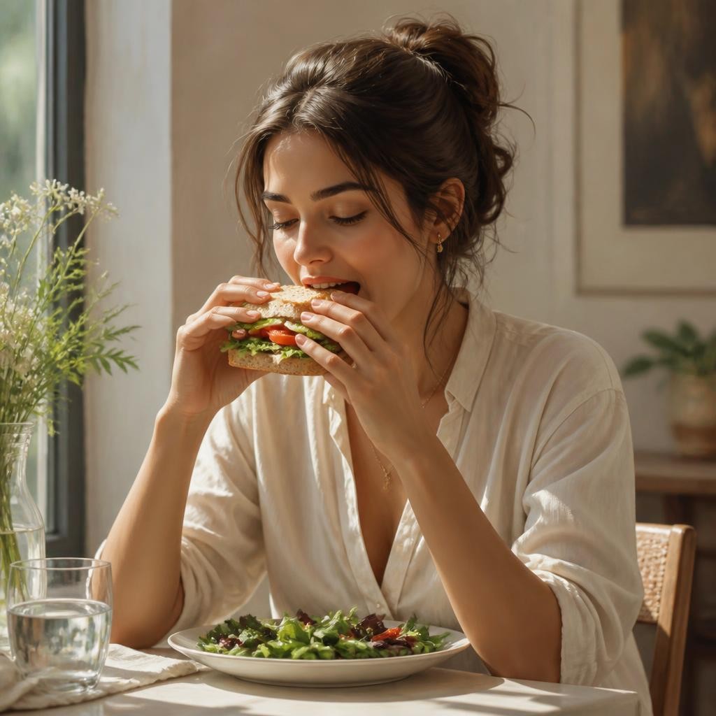 Illustration for the English word “eating”