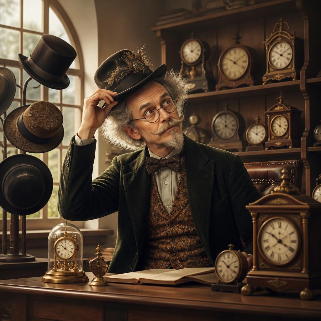 Illustration for the English word “eccentric”