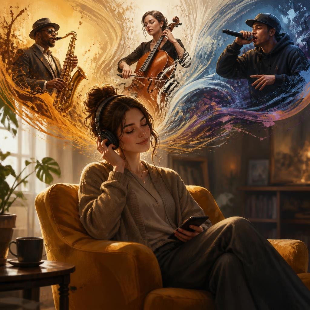 Illustration for the English word “eclectic”