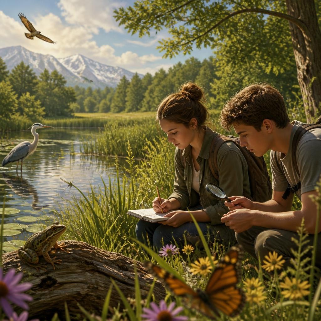 Illustration for the English word “ecology”