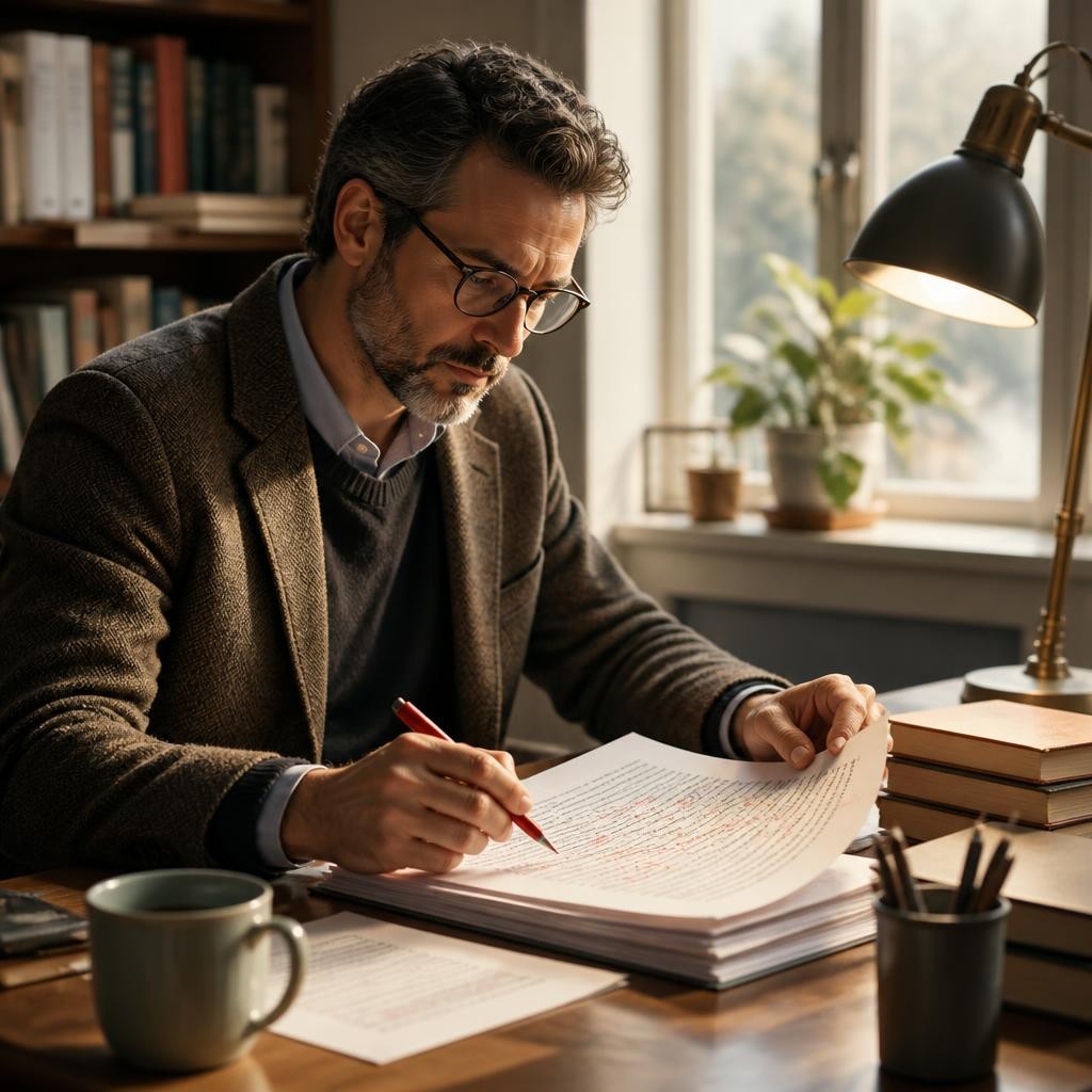Illustration for the English word “editor”