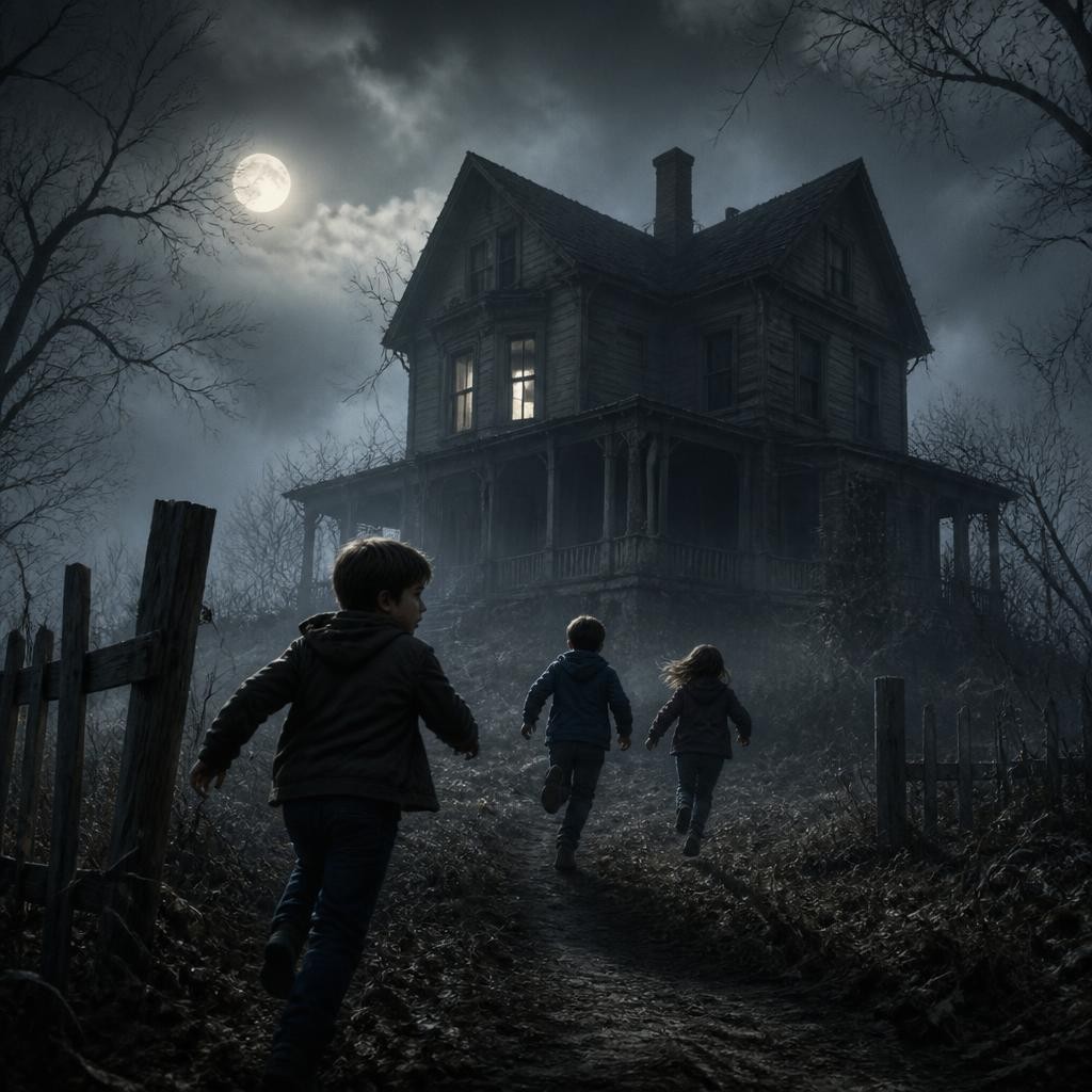 Illustration for the English word “eerie”