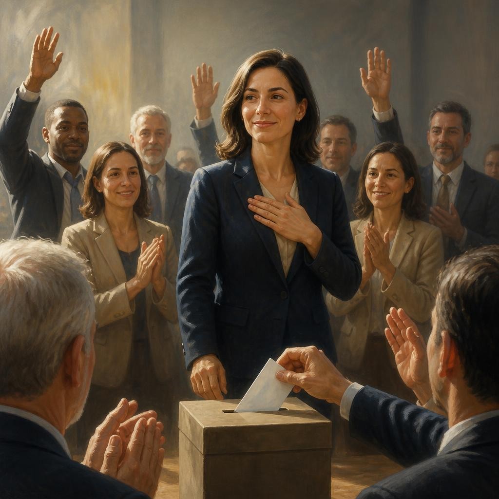 Illustration for the English word “elect”