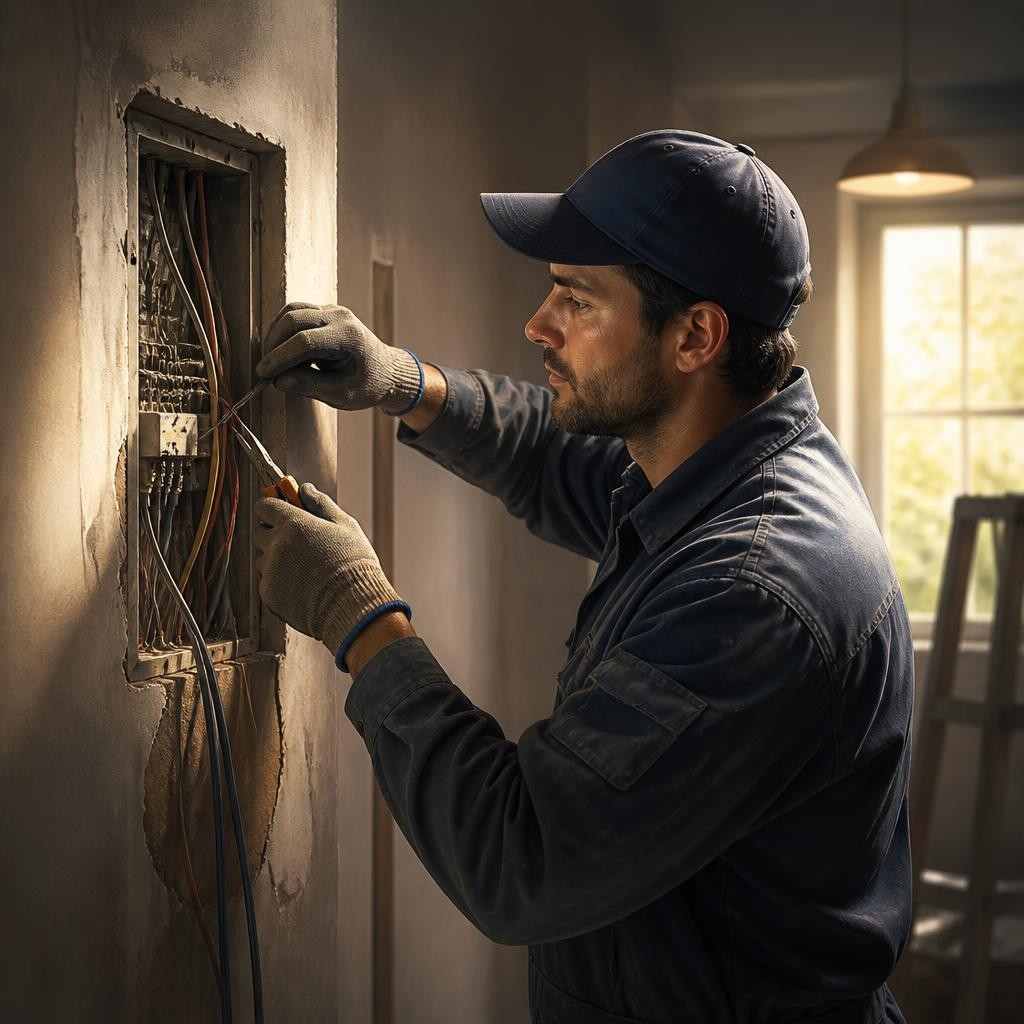 Illustration for the English word “electrical”