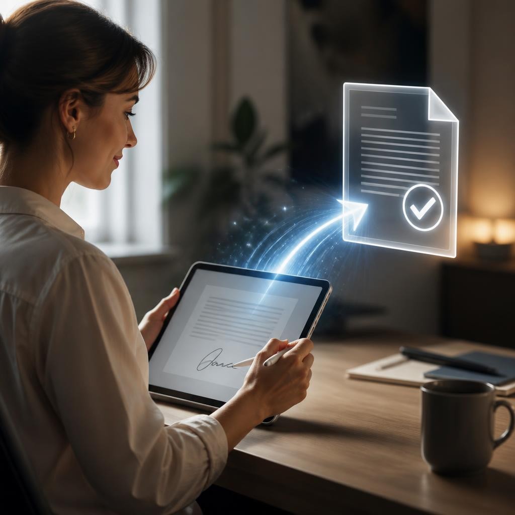Illustration for the English word “electronically”