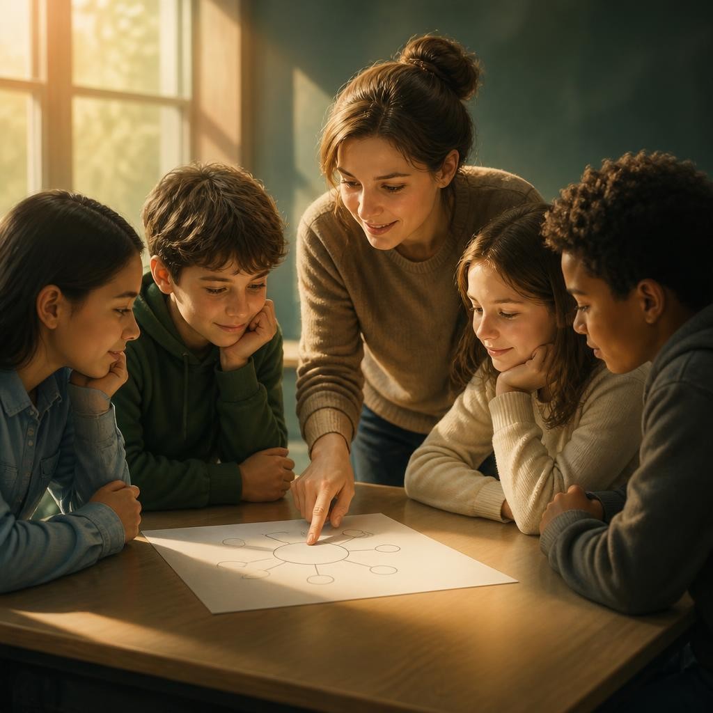 Illustration for the English word “elementary”