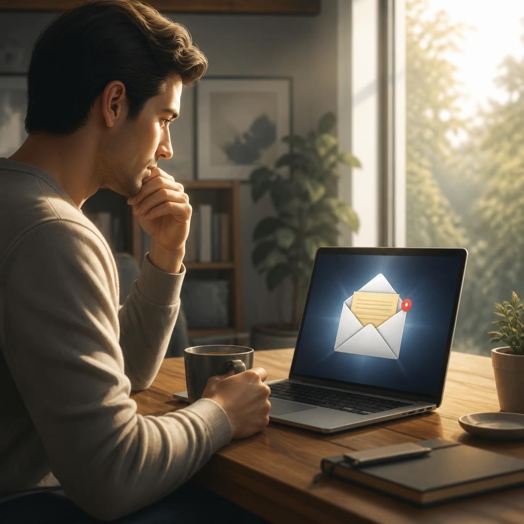 Illustration for the English word “email”