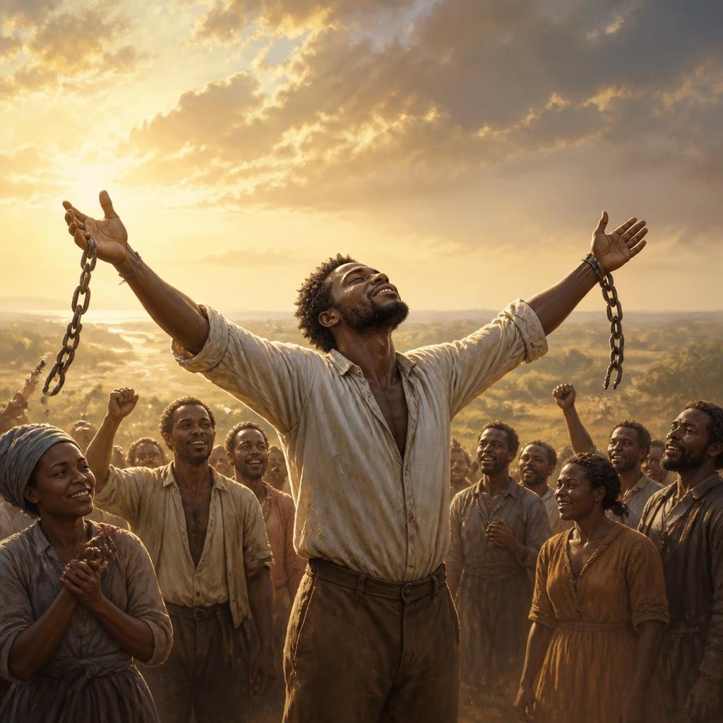 Illustration for the English word “emancipation”