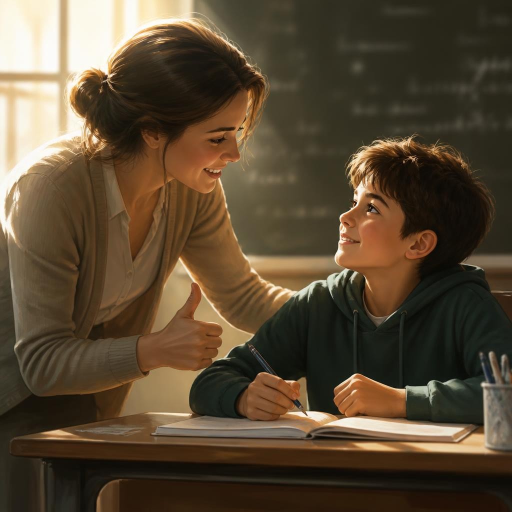 Illustration for the English word “encourage”