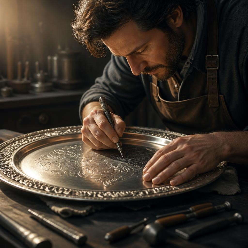 Illustration for the English word “engraving”