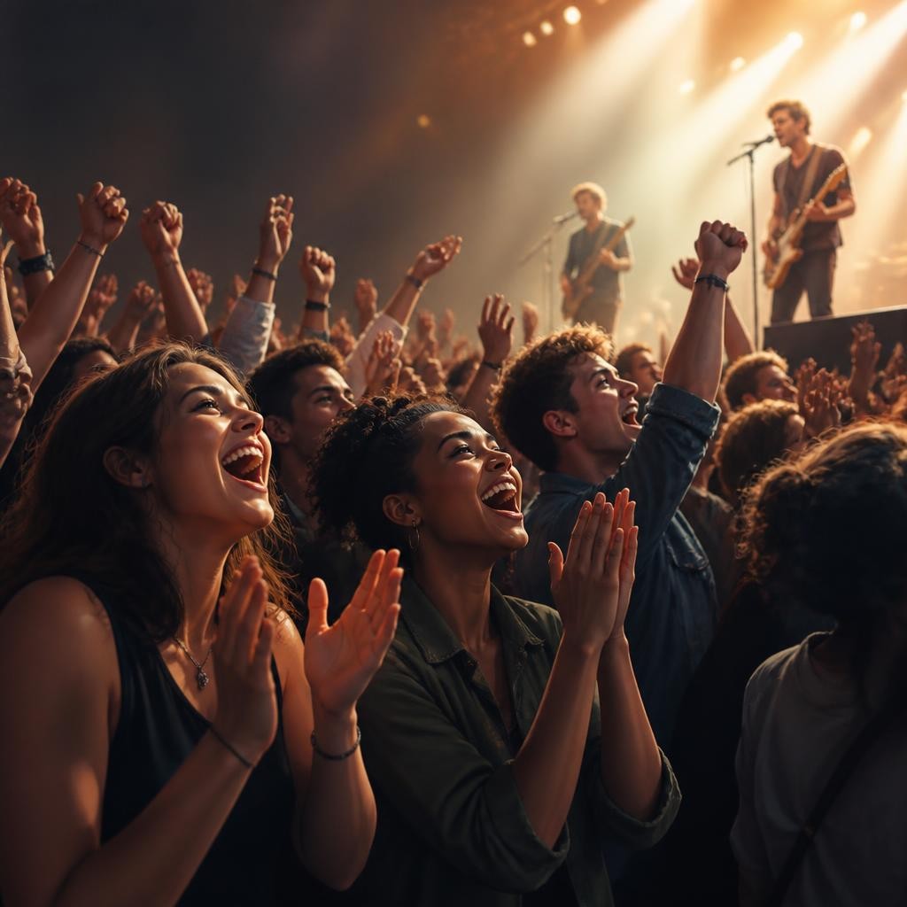 Illustration for the English word “enthusiastic”
