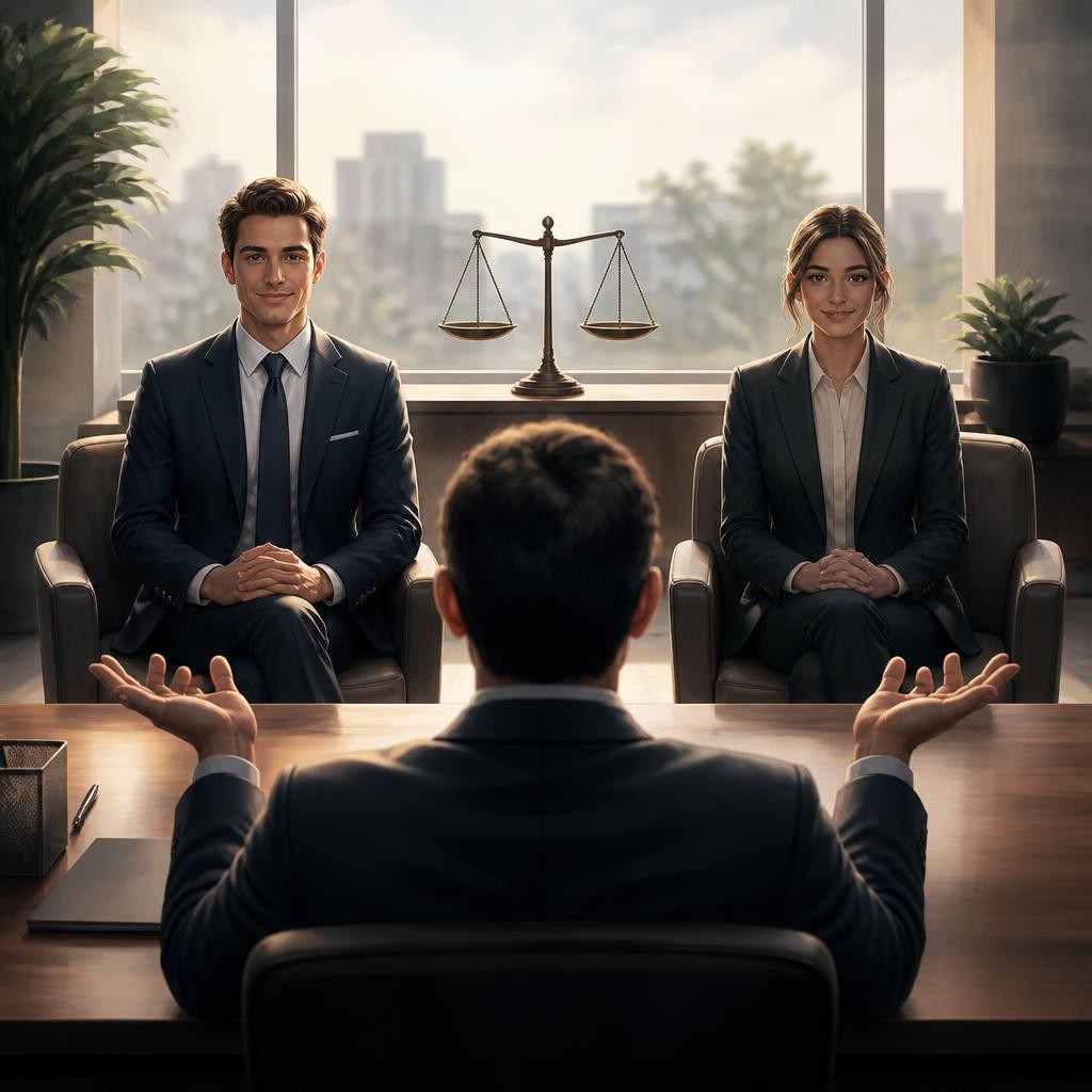 Illustration for the English word “equally”