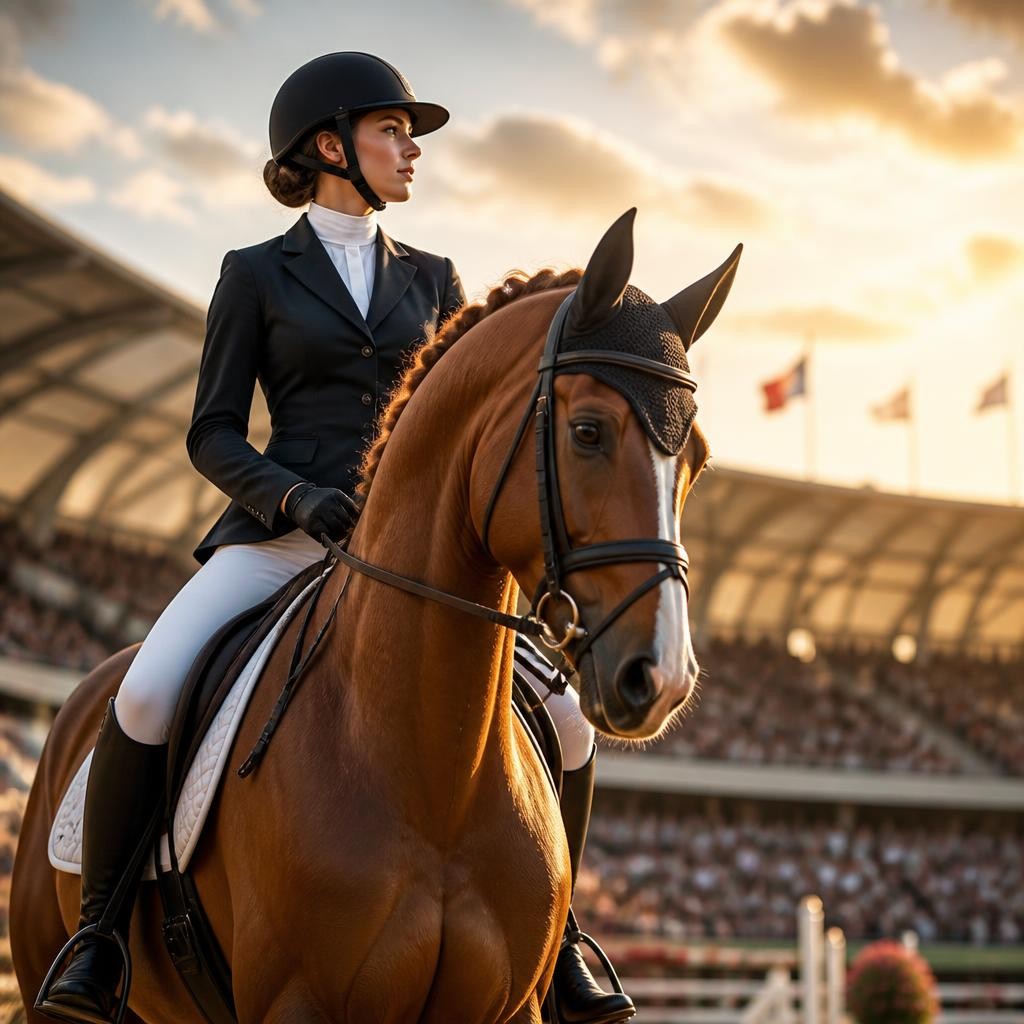 Illustration for the English word “equestrian”