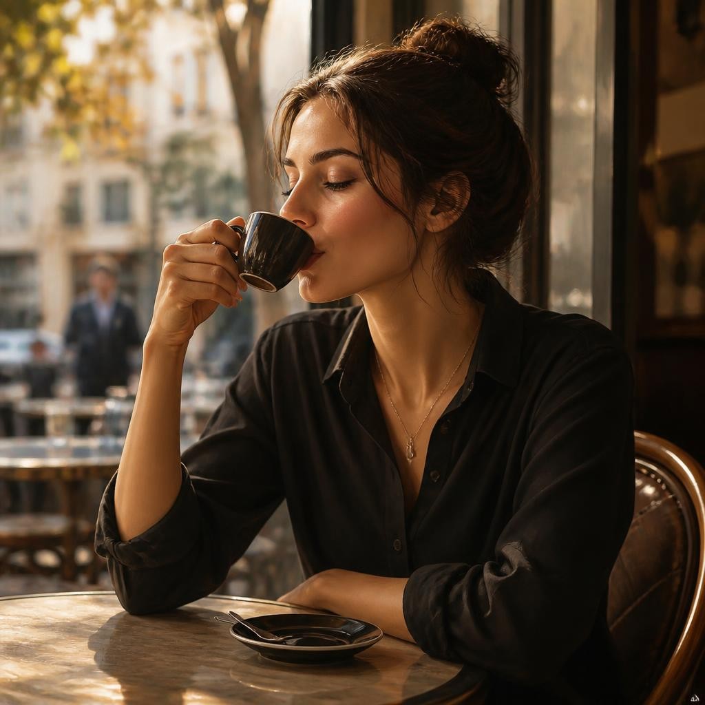 Illustration for the English word “espresso”
