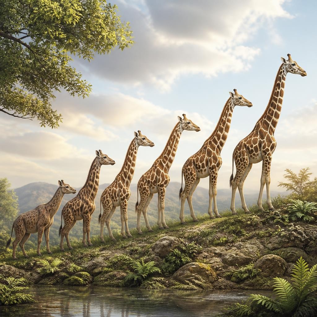 Illustration for the English word “evolution”