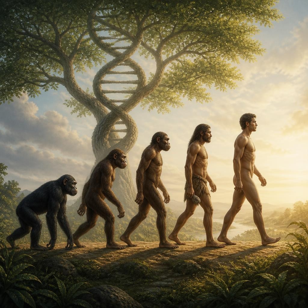 Illustration for the English word “evolutionary”