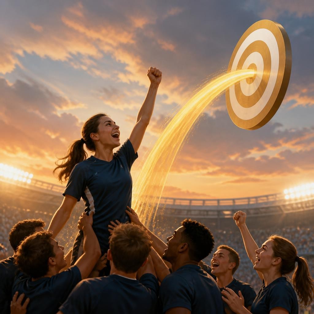 Illustration for the English word “exceed”