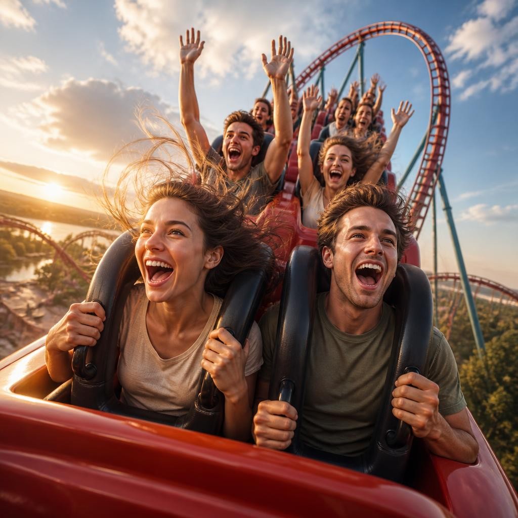 Illustration for the English word “exciting”