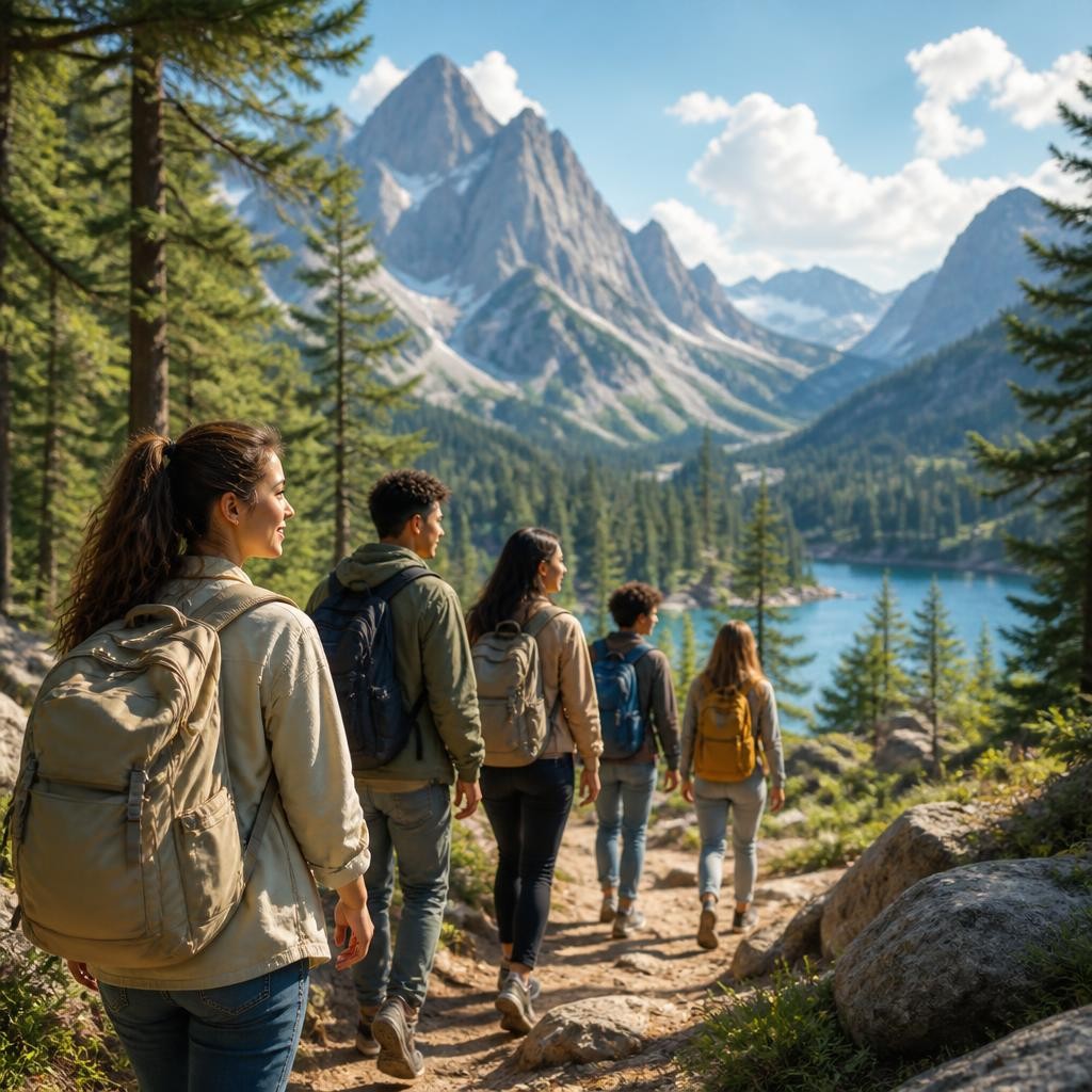 Illustration for the English word “excursion”