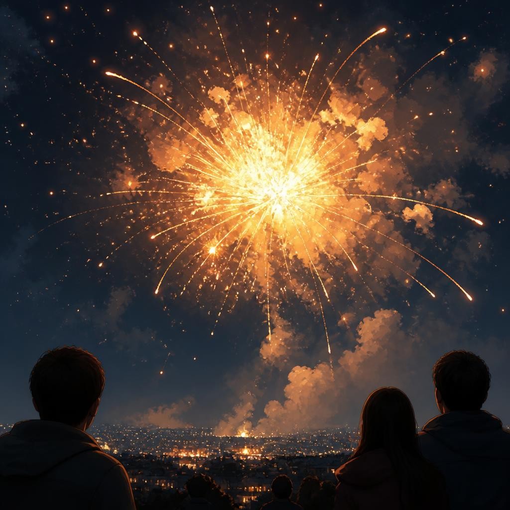 Illustration for the English word “explosion”