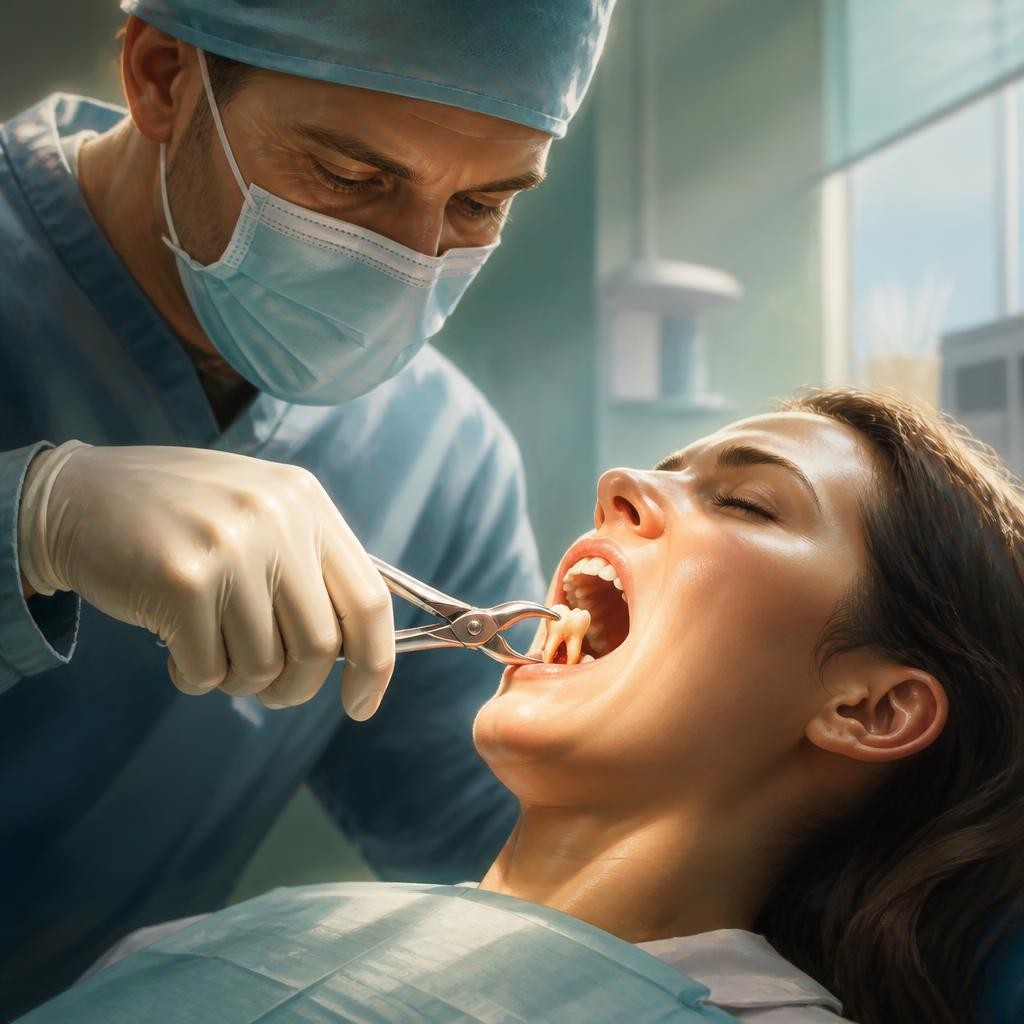 Illustration for the English word “extraction”