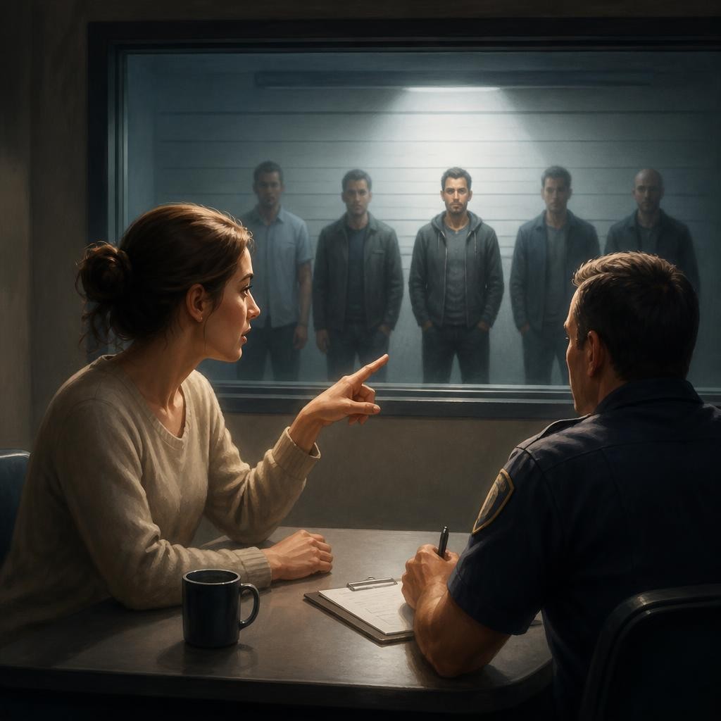 Illustration for the English word “eyewitness”