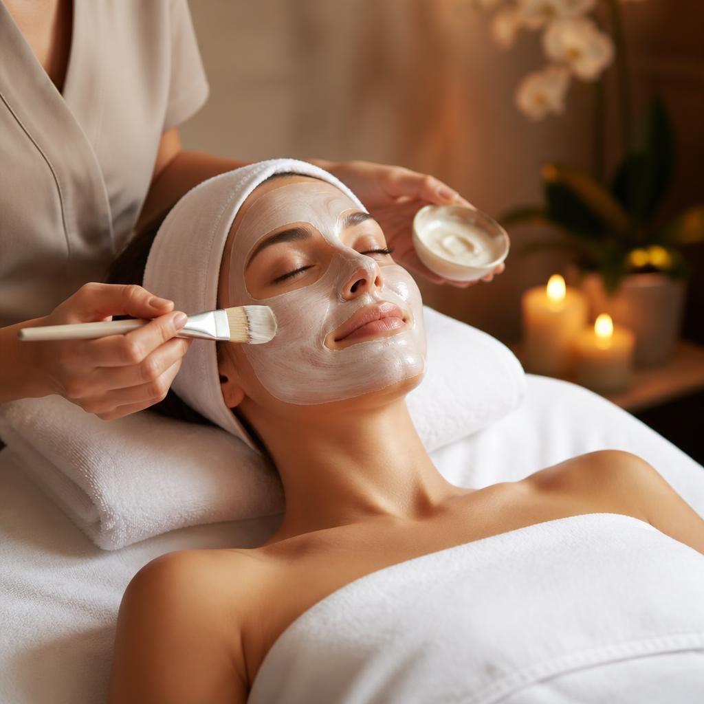 Illustration for the English word “facial”