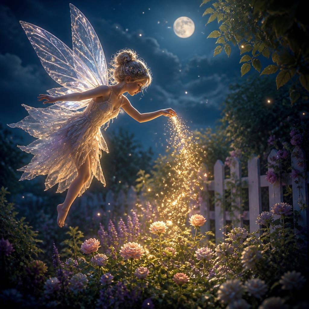 Illustration for the English word “fairy”