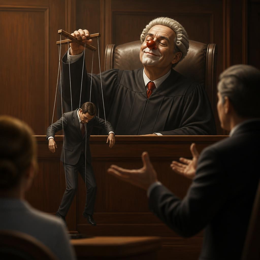 Illustration for the English word “farce”
